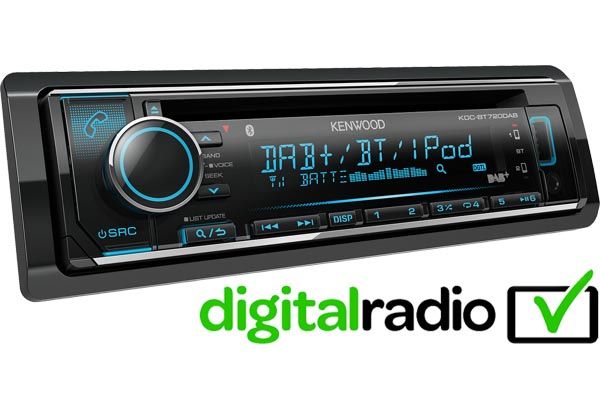 Kenwood KDC BT720DAB Bluetooth and DAB Car Radio